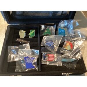 Lot of 11 M.I. Hummel Club Convention Pins 1996-2015 State Shapes Enamel Lapel